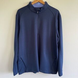 Graham Luxe Men's Navy Blue Golf Activewear Quarter-Zip Pullover Size Large